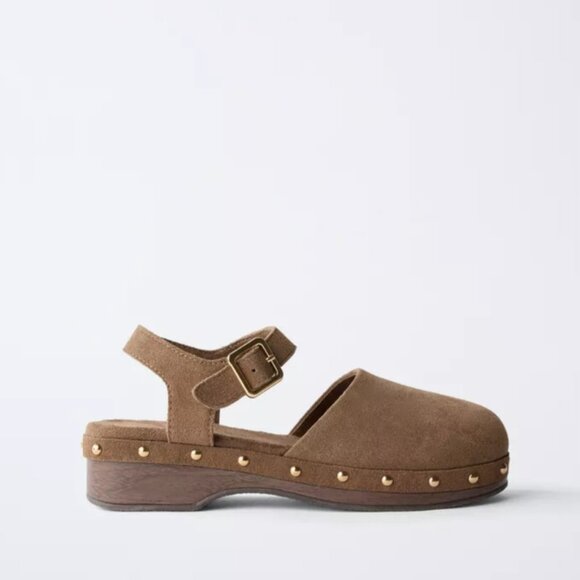 ZARA SPLIT LEATHER CLOGS - SIZE 6.5 (EUR 37) - Picture 8 of 8
